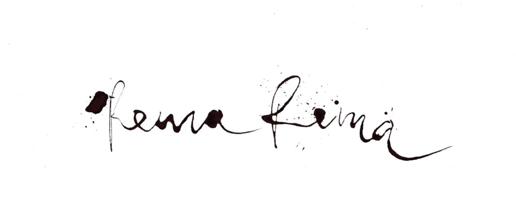 Calligraphic Rema Rema hand drawn by designer Chris Bigg (4AD/v23).