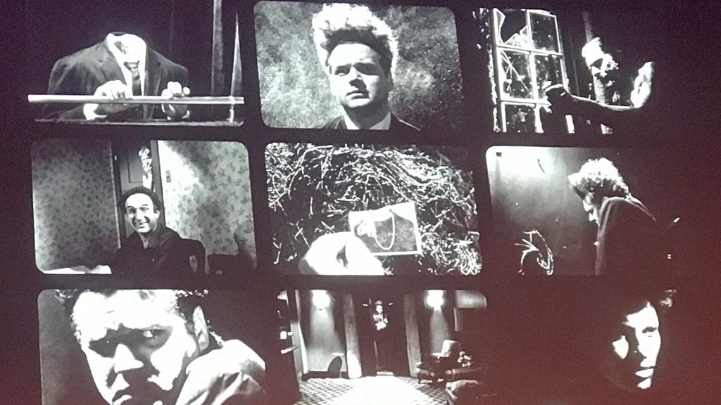 Lecture still featuring a collage of images from David Lynch’s Eraserhead.